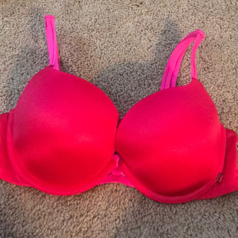 Victoria’s Secret red and pink padded bra